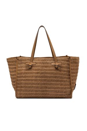 Borsa shopping in rafia effetto paglia marrone GIANNI CHIARINI | BS6850COMMRVMRK1117